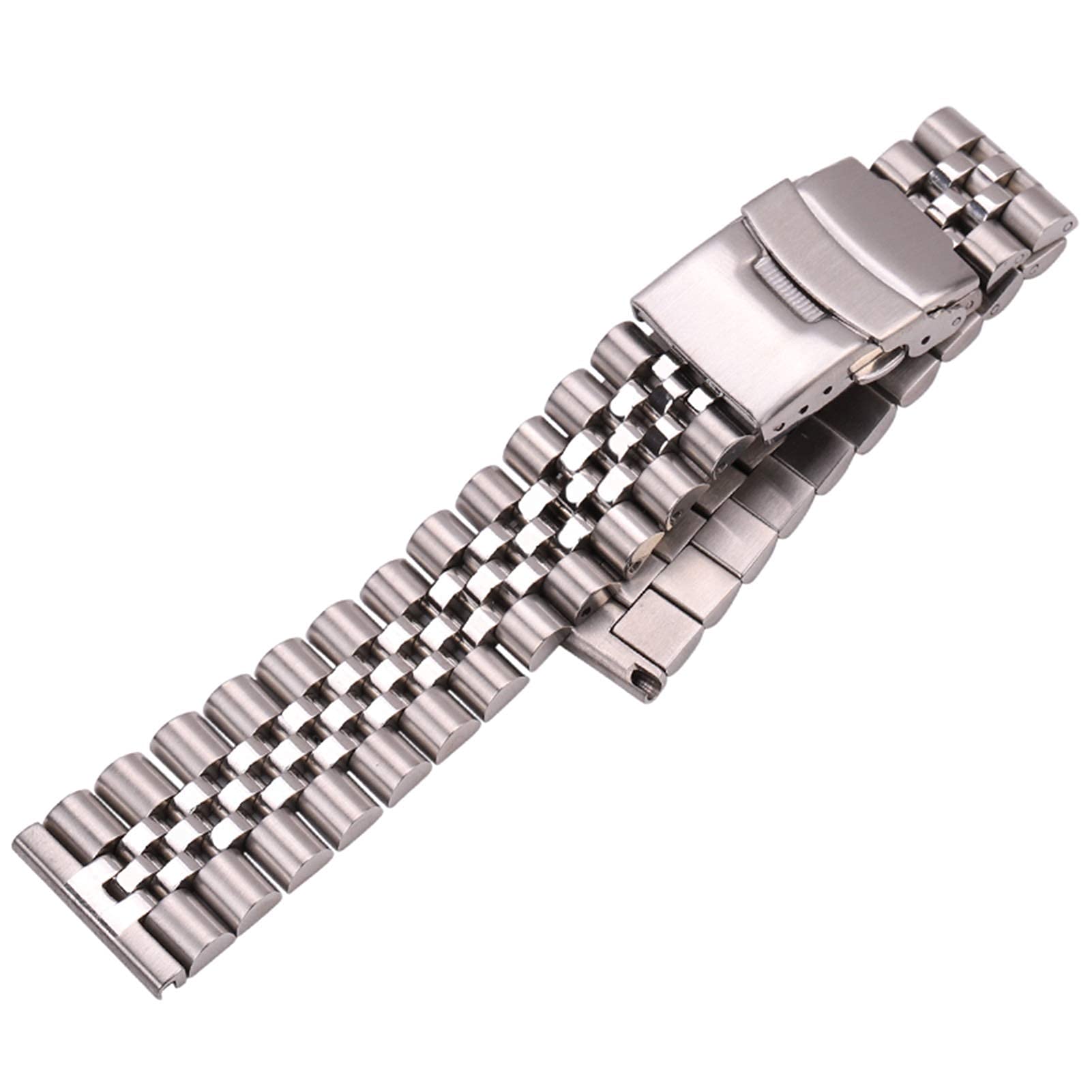 , bransoleta ze stali nierdzewnej pasek do zegarka 20mm 22mm 24mm srebrne dodatki metalowe