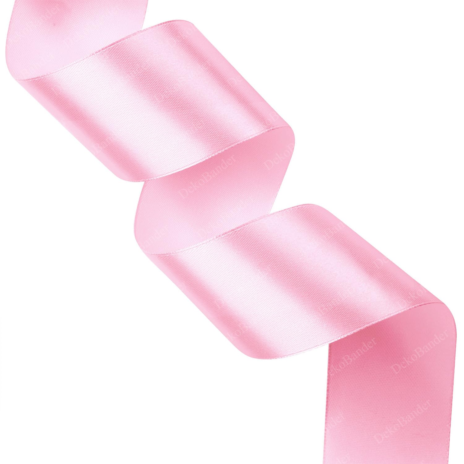 Pink Solid Satin Ribbon 50mm x 23m Satin Ribbons for Gift Wrapping Crafts, DIY, Sewing, Wedding Party Decoration - Image 2