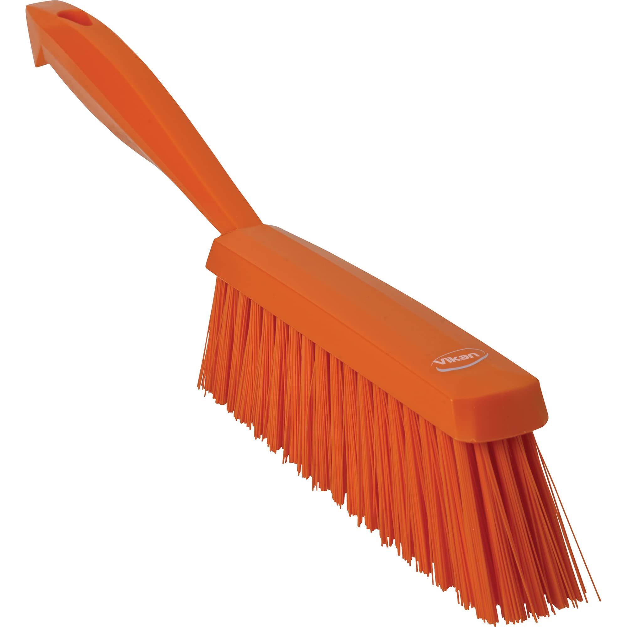 Vikan 45897 Dustpan Cleaning Brush, Polypropylene/Polyester Medium Bristle Dustpan Brush & Sweeper, 14 Inch, Orange