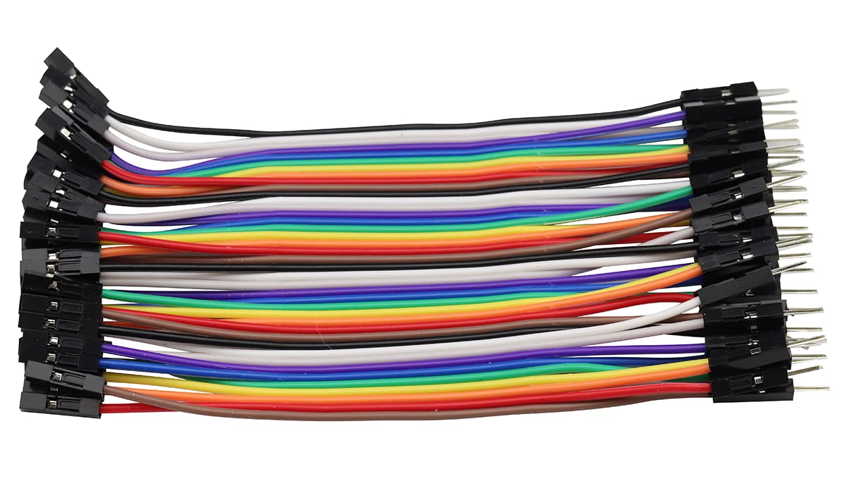 120P 10CM 40pin Cavo di collegamento del ponticello Set di maglioni (Da maschio a femmina, da maschio a maschio, da femmina a femmina), 20PCS Single Row Header 40pin 2.54mm PCB Header