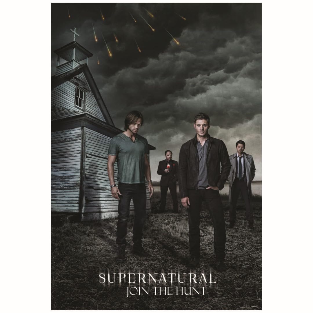 RV Mart Supernatural TV Series Dean and Same Winchester Castiel and Crowley Wall Poster A3 Size