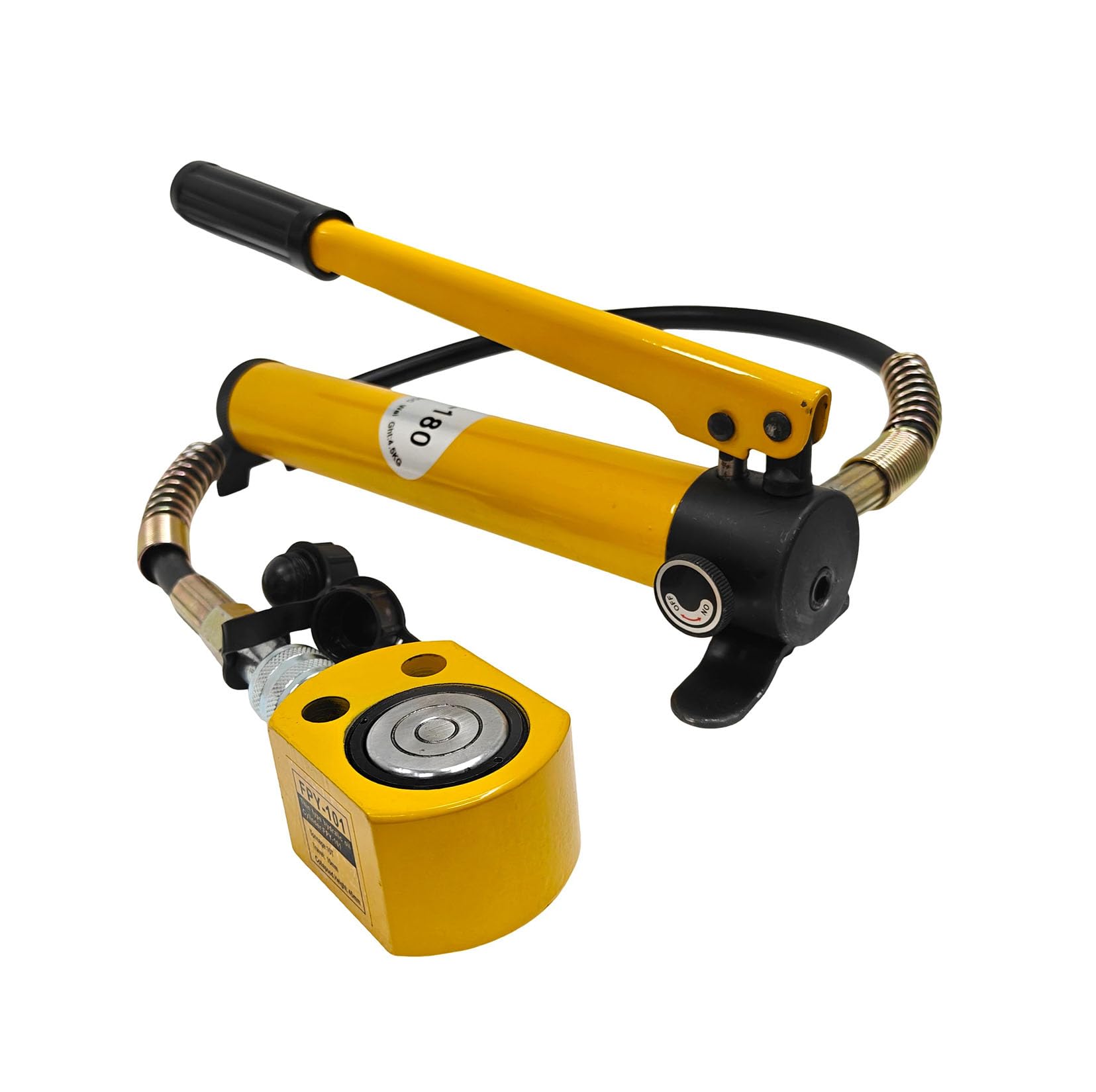 Hydraulikzylinder 10T mit CP-180 Handpumpe, 11mm Hub, 48mm Selbsthöhe, für Gebäude, Brücken und Maschinenbau