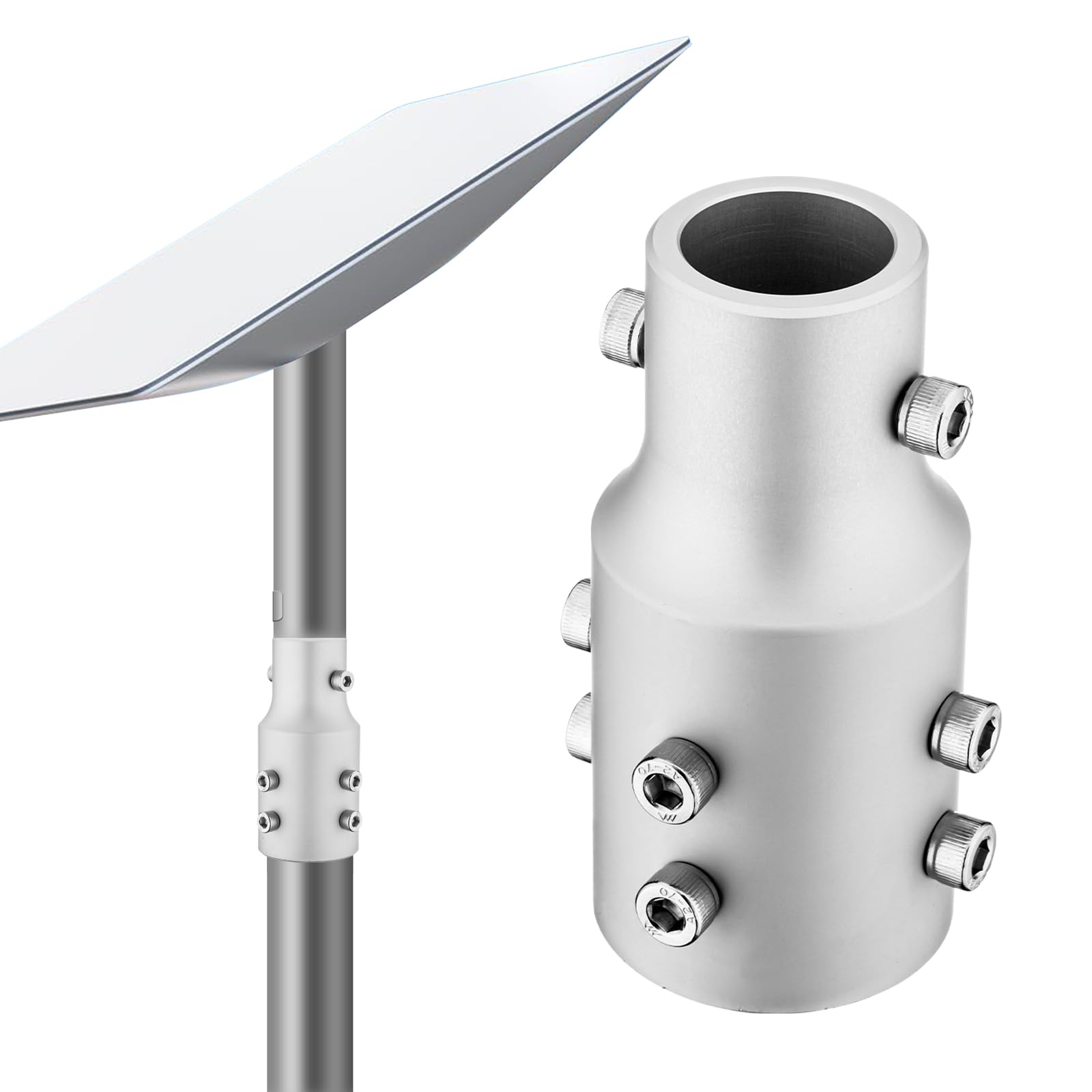Starlink Pipe Adapter，Designed for Starlink Second-Gen Antenna, Mast Reducer Pipe Adapter, Suitable for TV Mast and Satel...