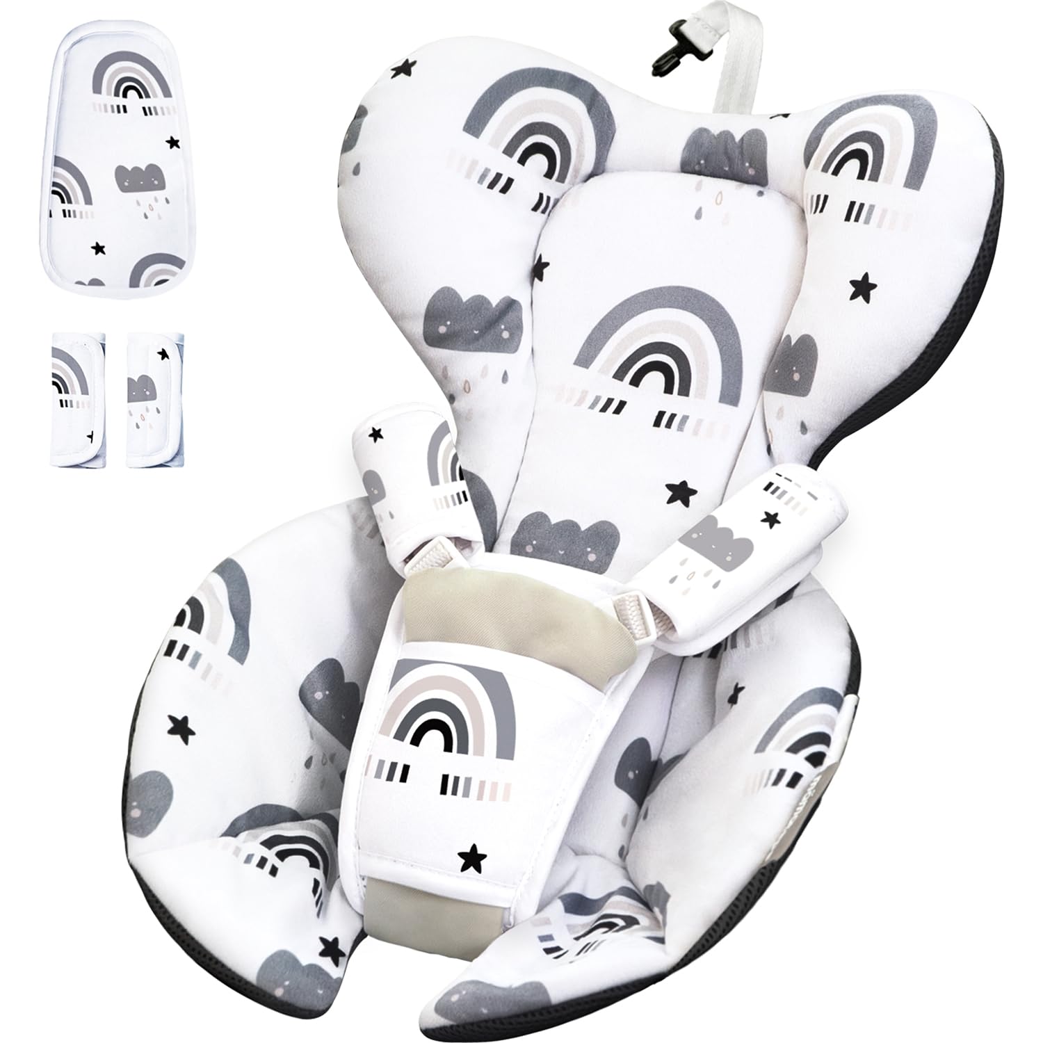 Mamatepe Infant Insert Compatible with 4moms Mamaroo RockaRoo & Graco DuetSoothe Swing,Breathable Soft Fabric Suitable for All Seasons,Machine Washable,Model C