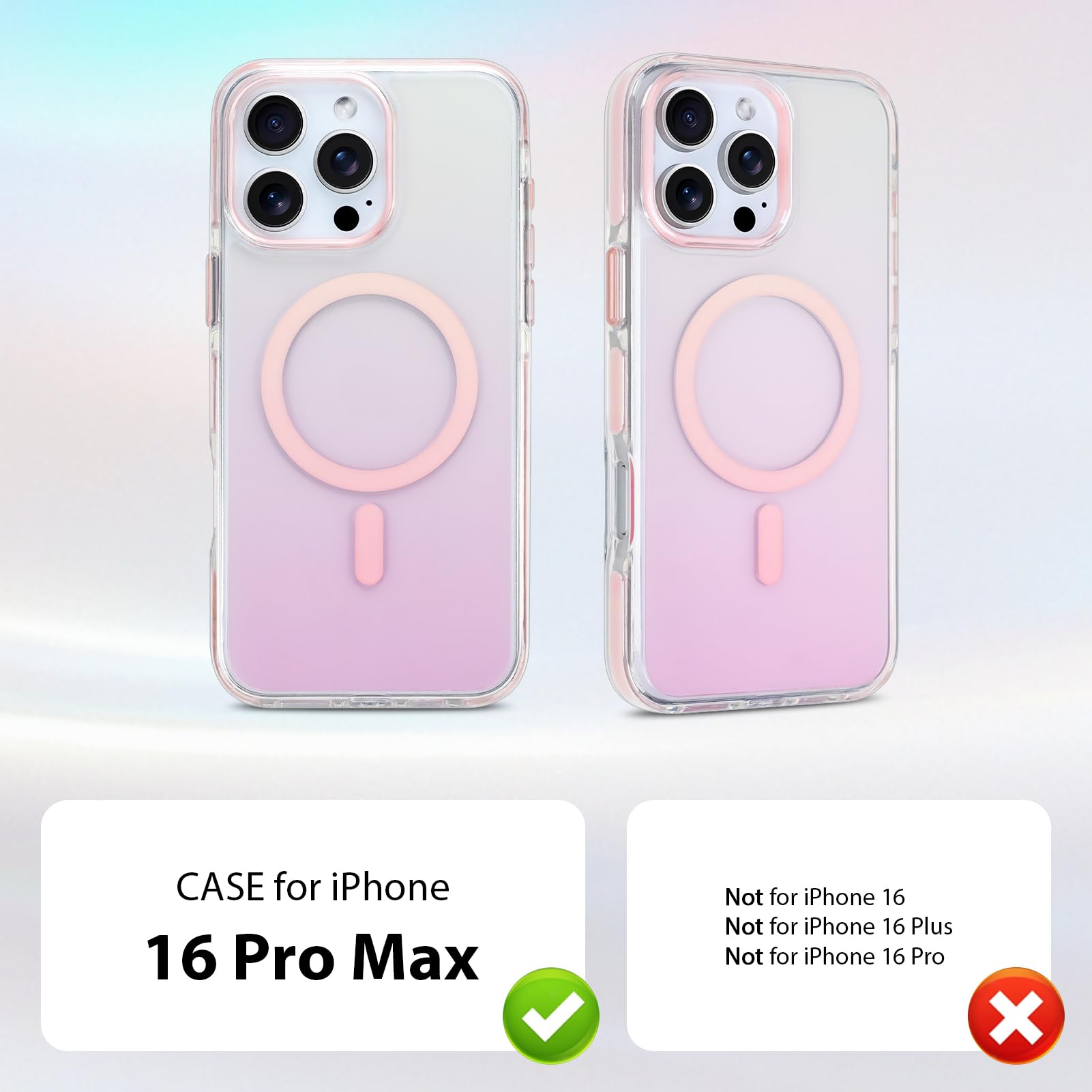 Funda magnética para iPhone 16 Pro Max para mujeres y niñas, color