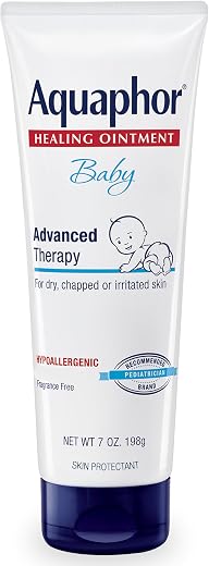 Aquaphor Baby Healing Ointment Advanced Therapy Skin Protectant, Dry Skin and Diaper Rash Ointment, 7 Oz Tube