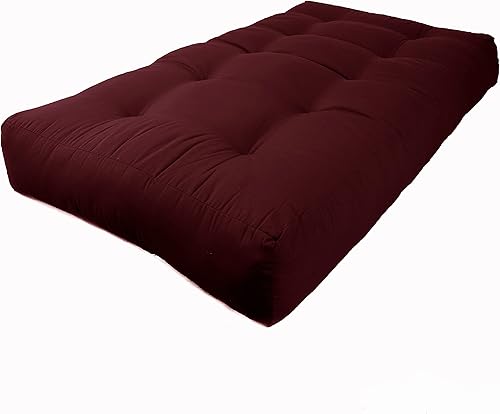 Miniatura 22 de Blazing Needles Colchón futón de sarga Renewal de 9 pulgadas, matrimonial, índigo Índigo,Aqua Blue,Negro,Borgoña,Chocolate,Verde bosque,Uva,Mojito