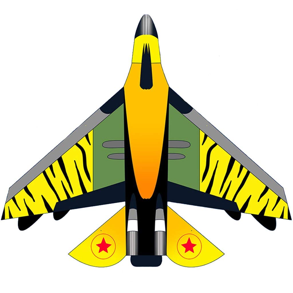 Cometa De Avión De Combate Para Niños – Fácil De Volar, Lona De Nailon 210T, Incluye Mango Con 300 Pies De Cuerda