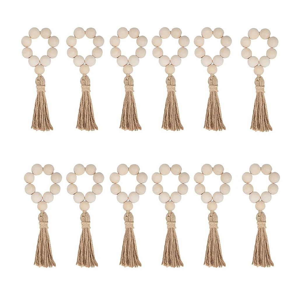 CTRLZS Napkin Ring Set of 12 Pieces Desktop Decoration Country Style Napkin Ring Bohemian Desktop Decoration