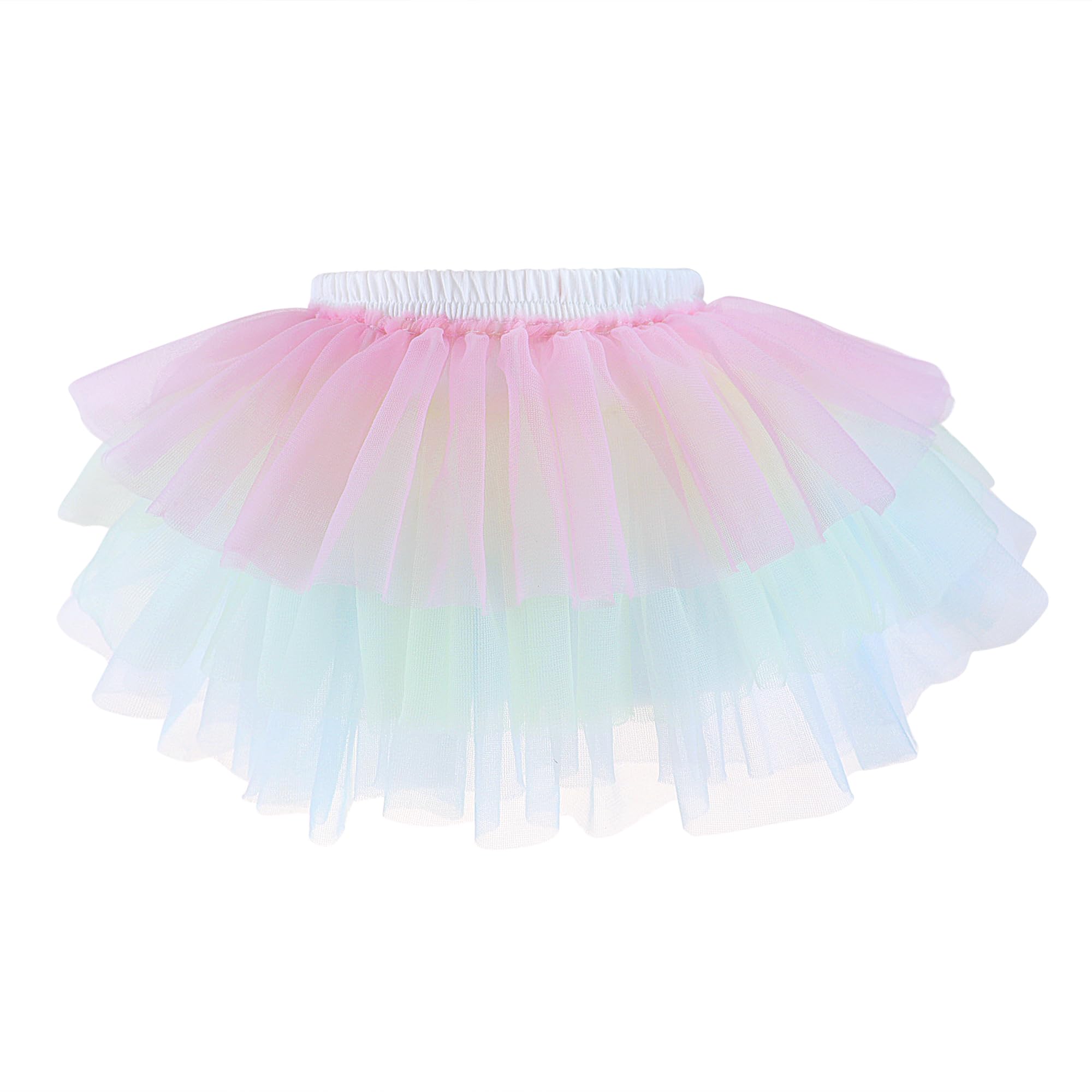 Baby Amabc Women's Multicolor Baby Girls Tutu Skirt With Diaper Cover Toddler Birthday Party Dance Pettiskirt
