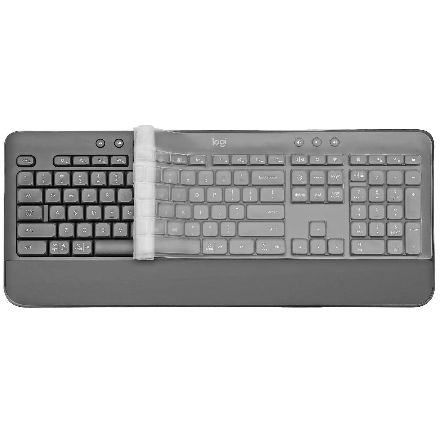 Keyboard Cover Compatible with Logitech Signature K650 Bluetooth Wireless Keyboard - Transparent Silicone Keyboard Protector Skin