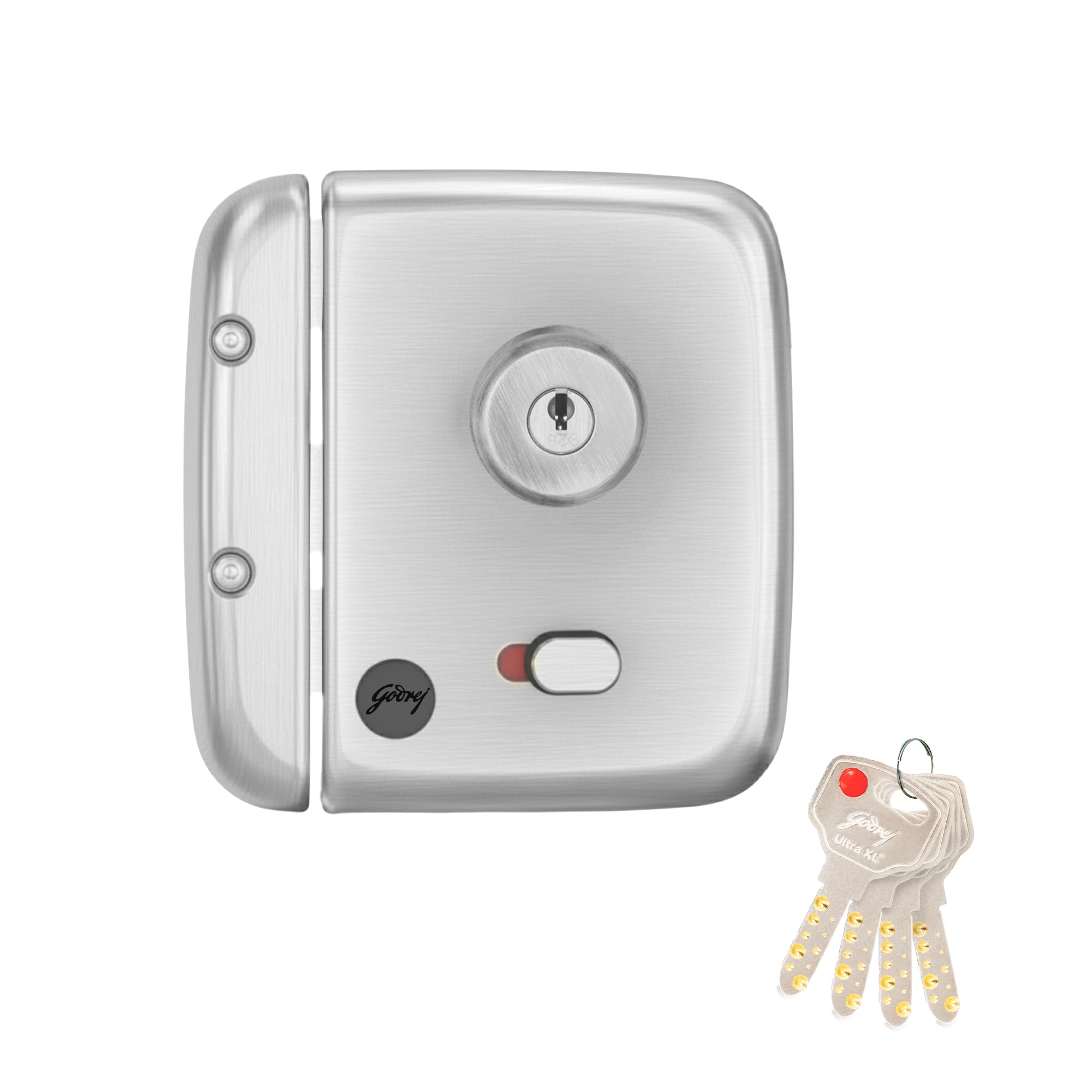 Godrej Centaur Rim Lock I World's 1st Dual Motion Lock | Ultra XL+ Technology | 1CK Latch Lock for Main & Safety Door I Suitable for Single & Double Wooden Door I Brass Finish | 5 Yeras Warranty — Amazon image 8
