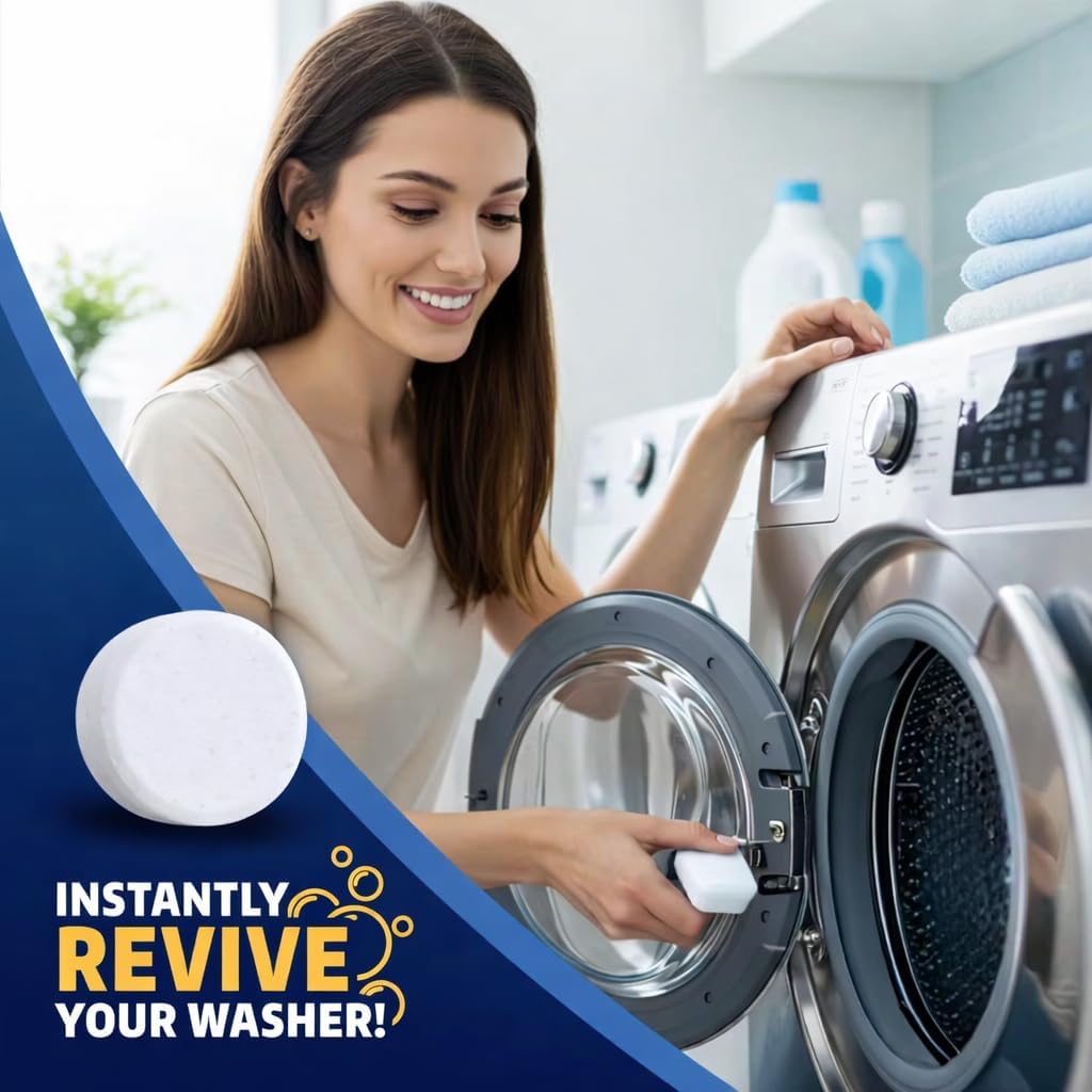 Washing Machine Cleaner Tablets, 24 Count Washer Cleaner for HE Washers image 4