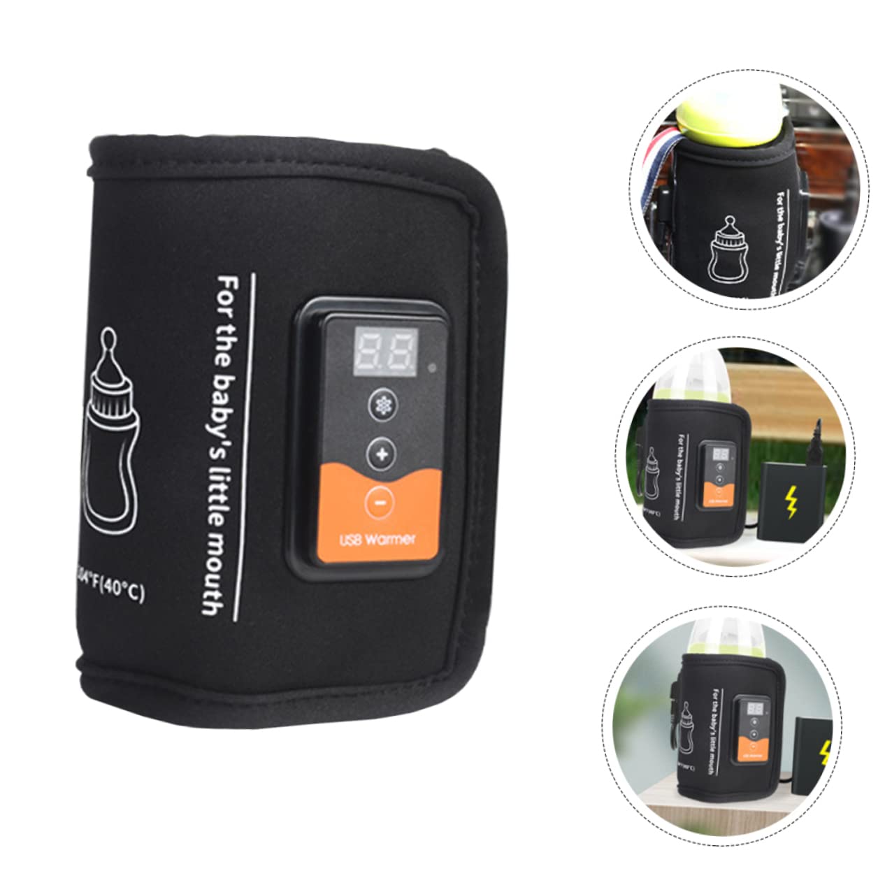 Calentador De Biberones Usb Ajustable Pantalla Digital Mantiene La Para Leche Materna y Fórmulas Portátil y Reutilizable Para Bebés
