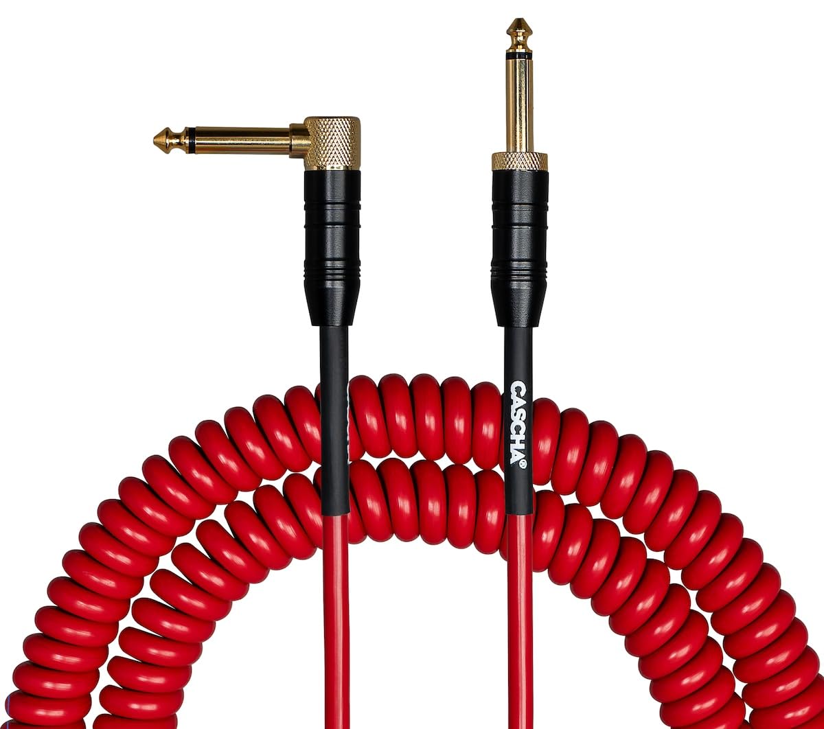 CASCHA Advanced Line Guitar Cable Curly, Red, 6 m - Image 2