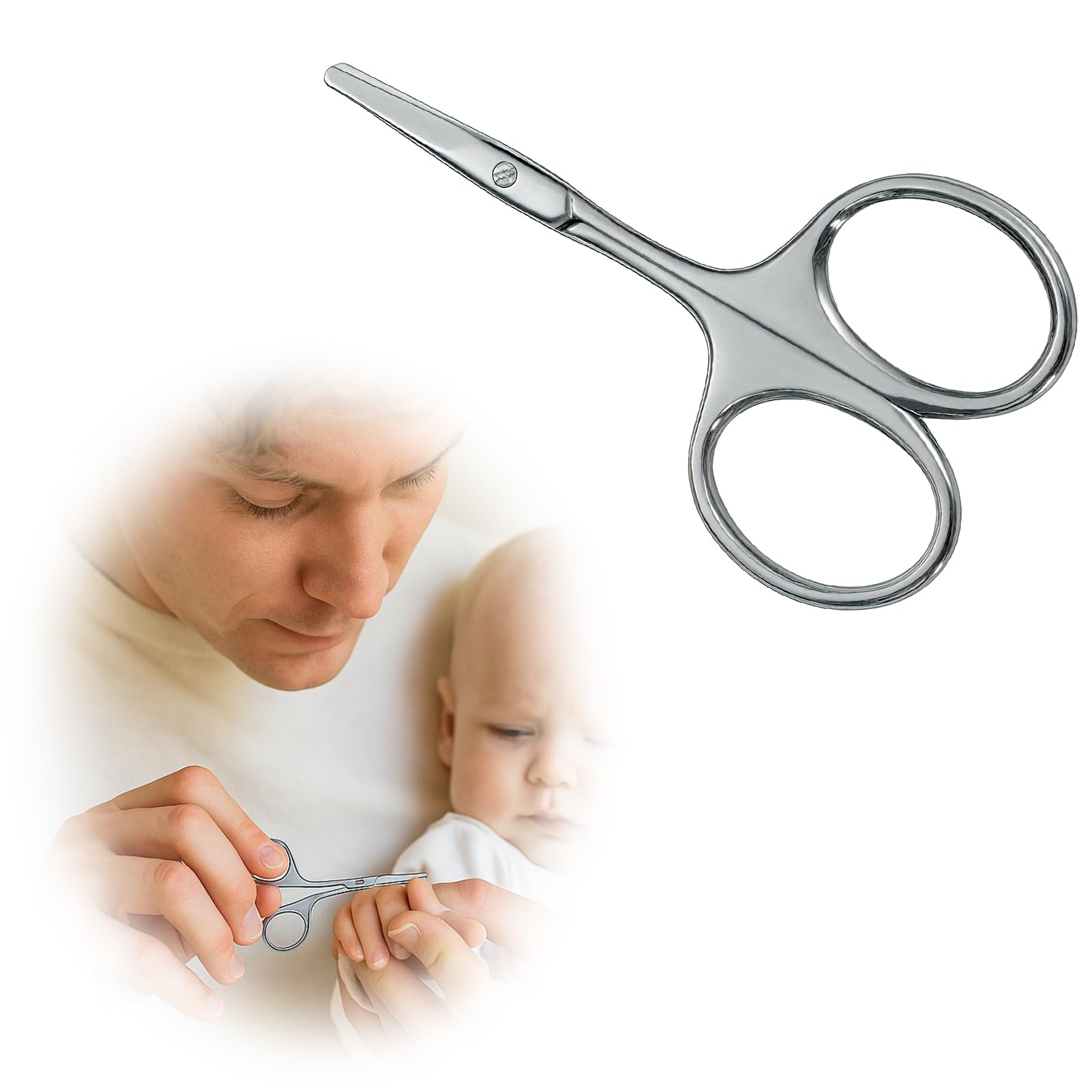 Ciseaux Ongle, Bord Arrondi en Acier Inoxydable Très Tranchant, Petit Ciseaux, Appliquer Sur les Ongles des Mains et des Orteils, Coupe Ongle Bebe Argent