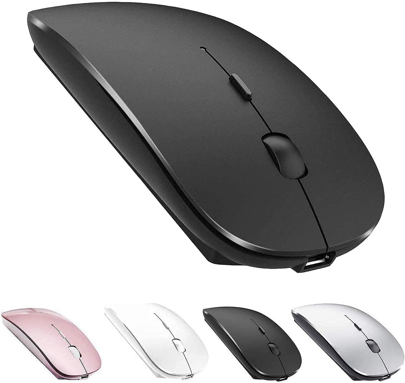 Bluetooth Mouse,Rechargeable Wireless Mouse for MacBook Pro/MacBook Air,Bluetooth Wireless Mouse for Laptop/PC/Mac/iPad pro/Computer (black)