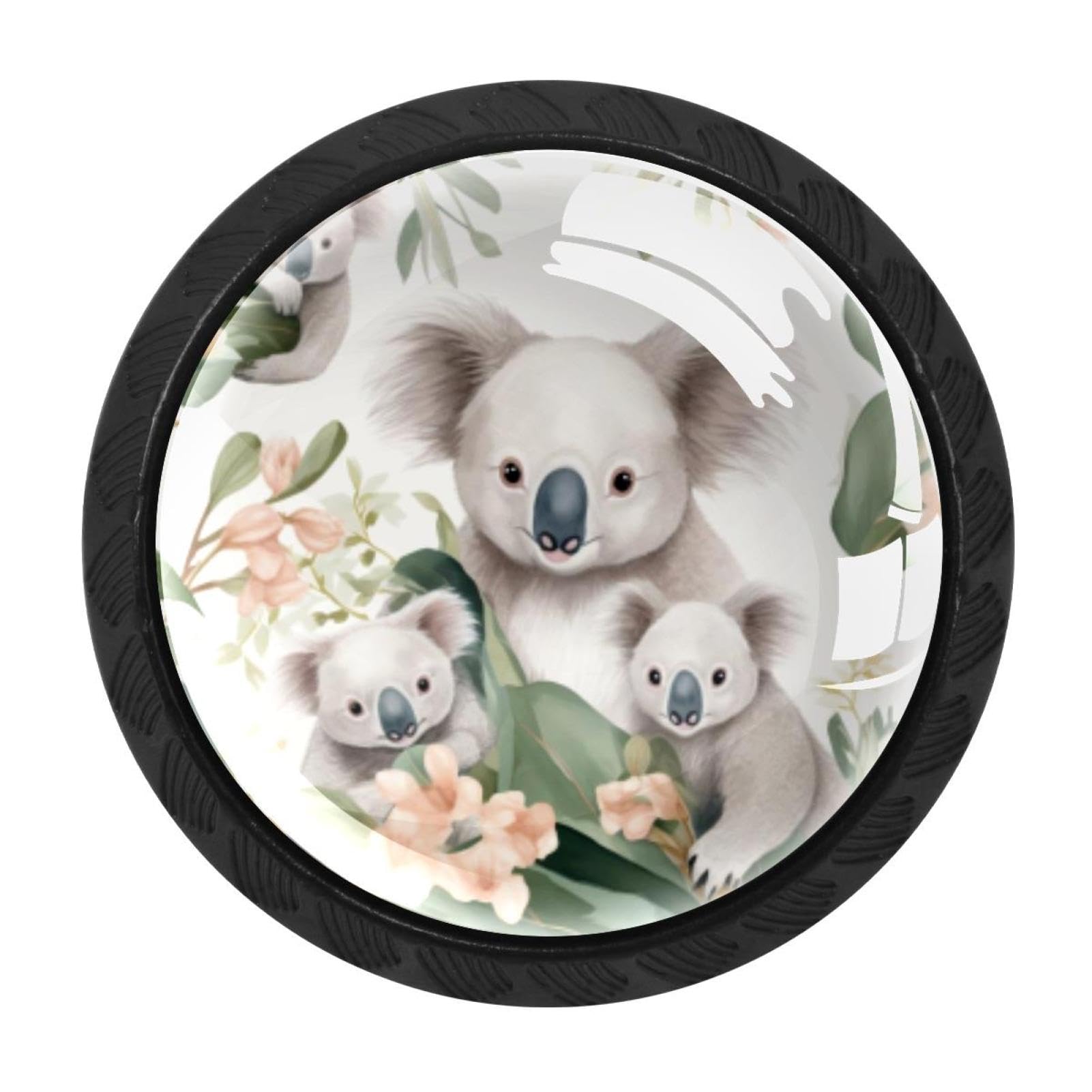 Chenzzzz Multicolored 18 4 Pack Cabinet Handles Black Koala Cabinet Knobs Draw