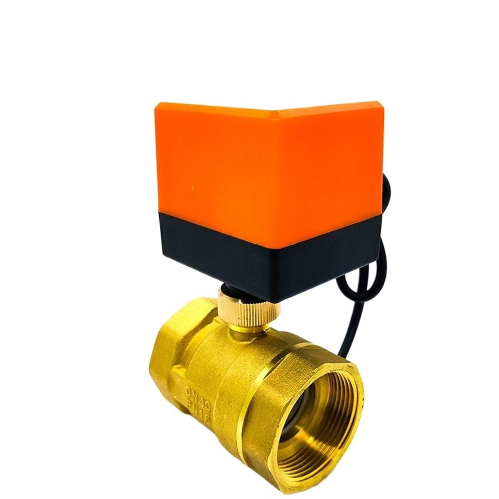 Válvula de bola eléctrica de latón de 1-1/2 pulgadas 220V dos vías para tuberías de agua y aire
