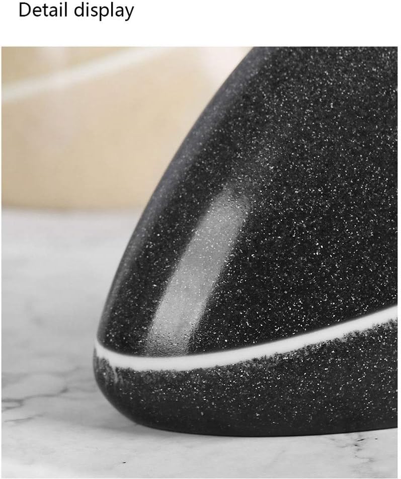 Soap Pump Dispenser Creative Stone Pattern Pressed Lotion Bottle Resin Shampoo Hand Bottled Bathroom Bath Soap Dispenser Bottles Dispenser (Color : Black)