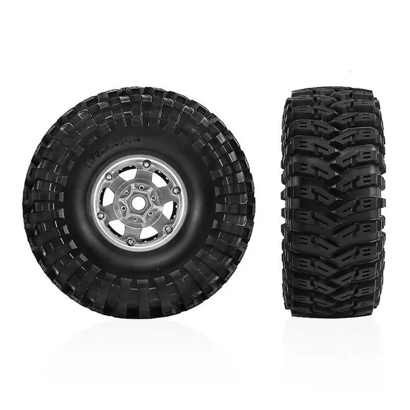 Pneumatici Ruote Beadlock Metallo 1,9" Esagonali 12Mm Per Axial Per Enduro
