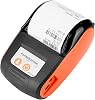 Dpofirs Bluetooth Receipt Printer, Portable 58mm Mini Thermal Pos Printer, Wireless Portable Receipt Printer Bluetooth Thermal Bill Printer Support Smartphone ControlOrange