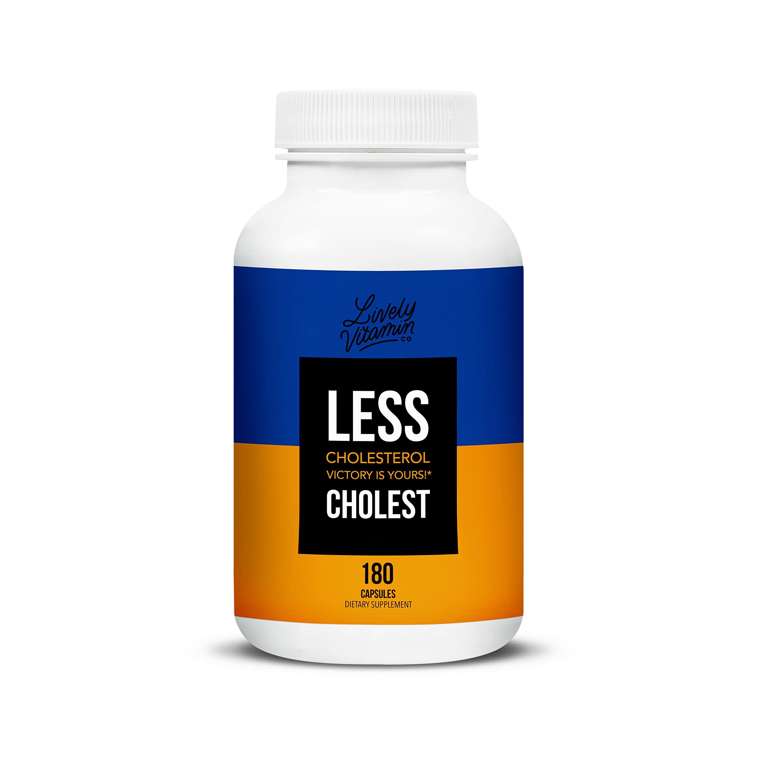 LIVELY VITAMIN COLess Cholest - 180 Capsules - Unique Gentle Formula - Aids Cholesterol Balancing - Circulatory Support - Natural Anti-Inflammatory - Energizing Antioxidant Boost
