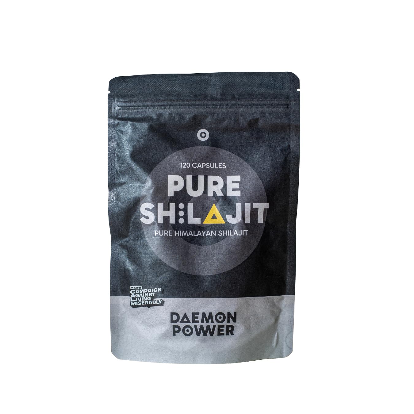 Pure Himalayan Shilajit Capsules (500mg) | DAEMON POWER | 4 Months Supply | 120 Vegan Capsules | Nutrient-Rich Vitamins & Minerals Supplement for General Health, Hormonal Support, and Mood Enhancement