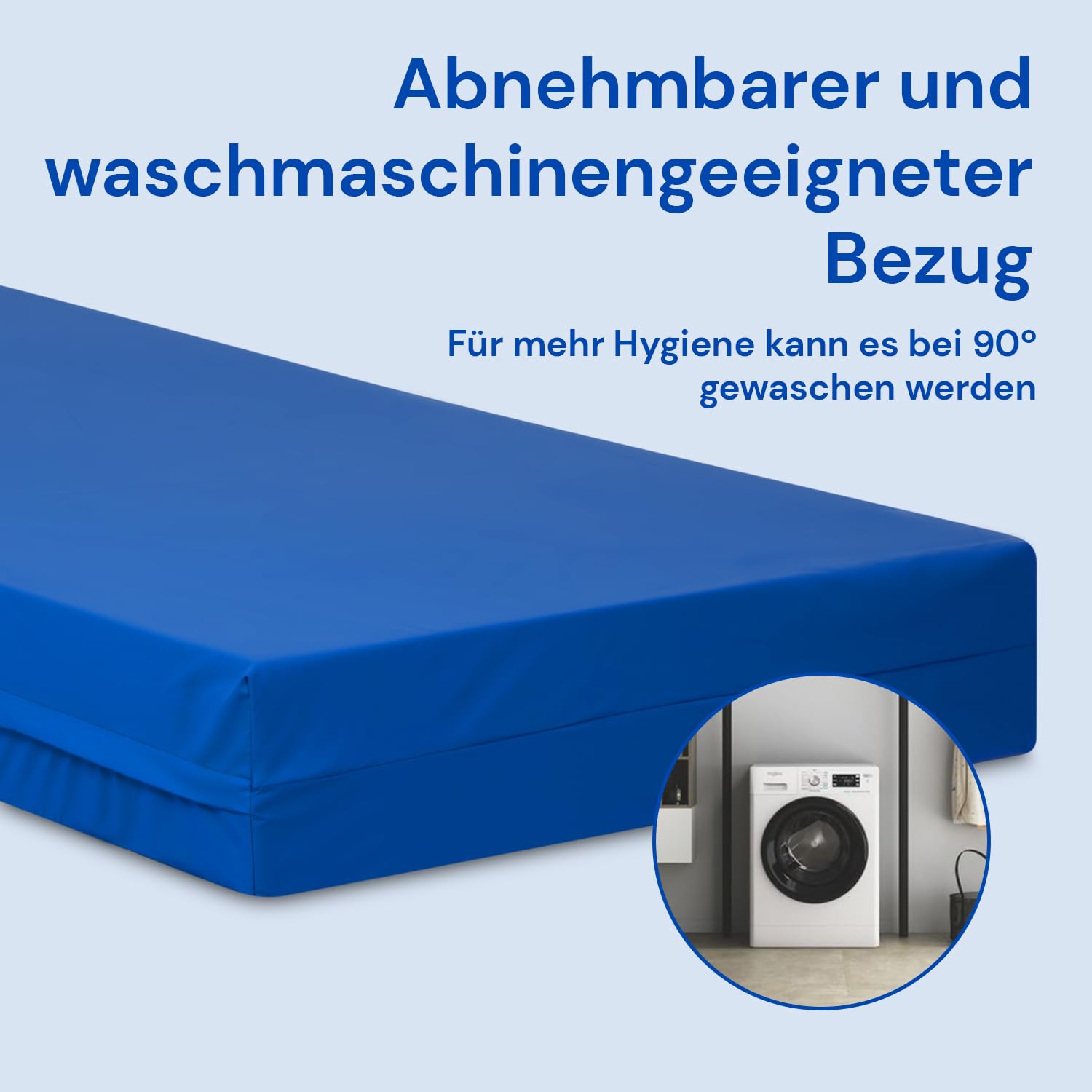 Geriafy - HR-Matratze Professional, 15 cm hoch | Wasserdichter Bezug | Geeignet für elektrisch verstellbare Lattenroste (80x200 cm), Blau