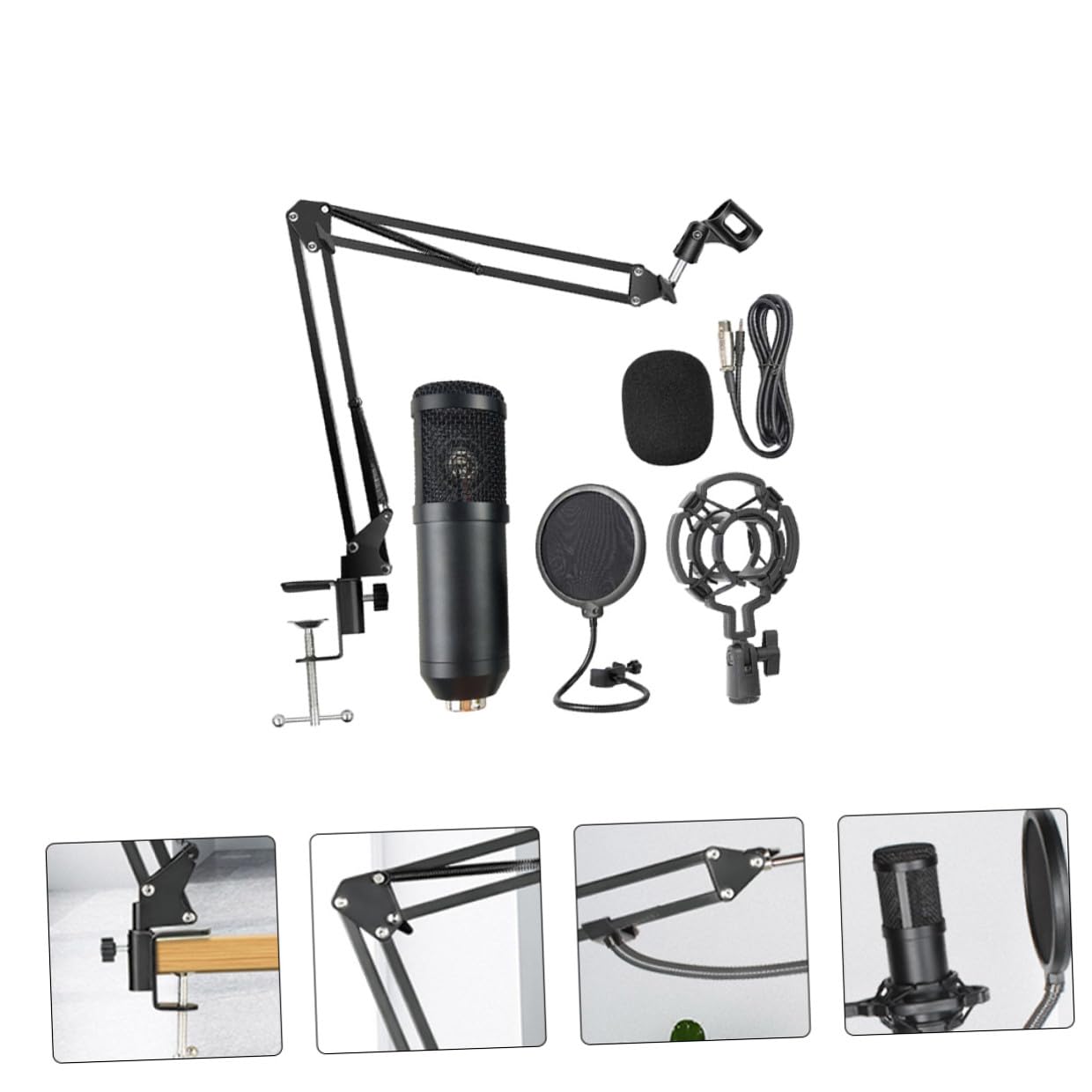 Microfono Condensatore USB Cardioide per Cattura Precisa Design in Lega di Alluminio Colore Casuale per Streaming e Registrazione Vocale per Studi di Registrazione e Gaming