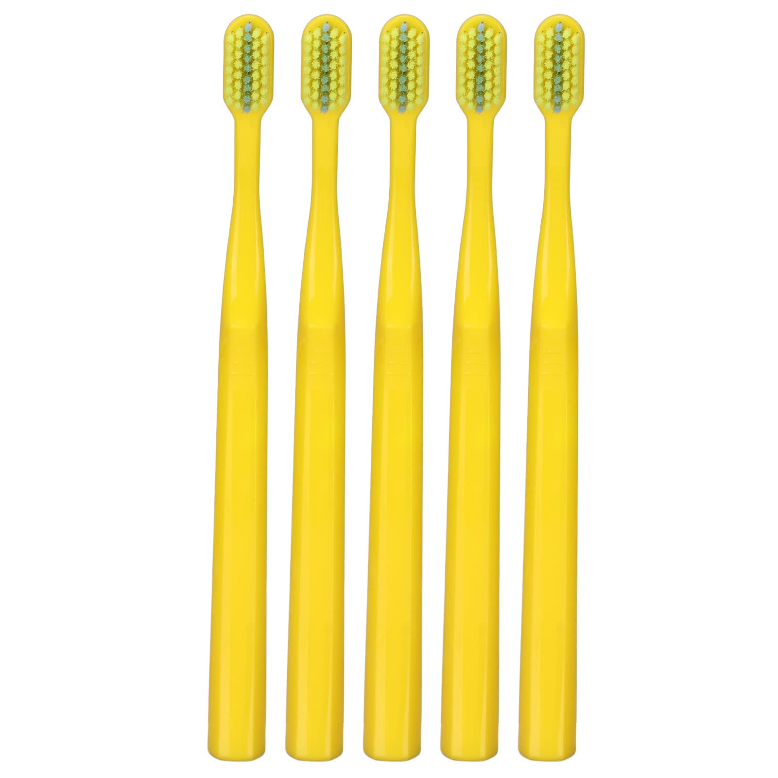 Brace Toothbrush, Labor Saving Deep Cleaning Practical Ergonomic Comfortable Soft Toothbrush 5Pcs Plastic Comprehensive for Bathroom (Yellow)