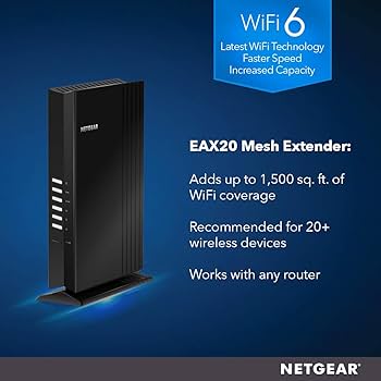 NETGEAR EAX20を2台まとめて Nighthawk EAX20 Extender – 4-Stream WiFi 6 Mesh Extender