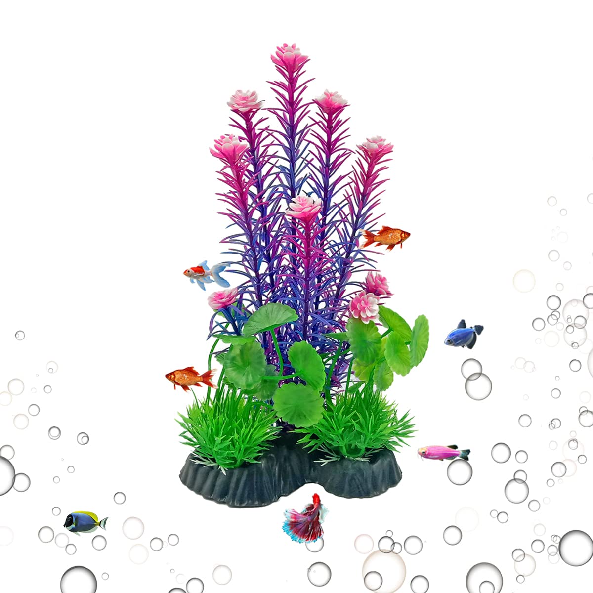 YellowCult™ Natural Looking Aquatic Small Bushes and Grasses with Purple Flowers, Plant Decoration for Fish Aquarium Tank (B0BKT7N4L2) Amazon Price History, Amazon Price Tracker