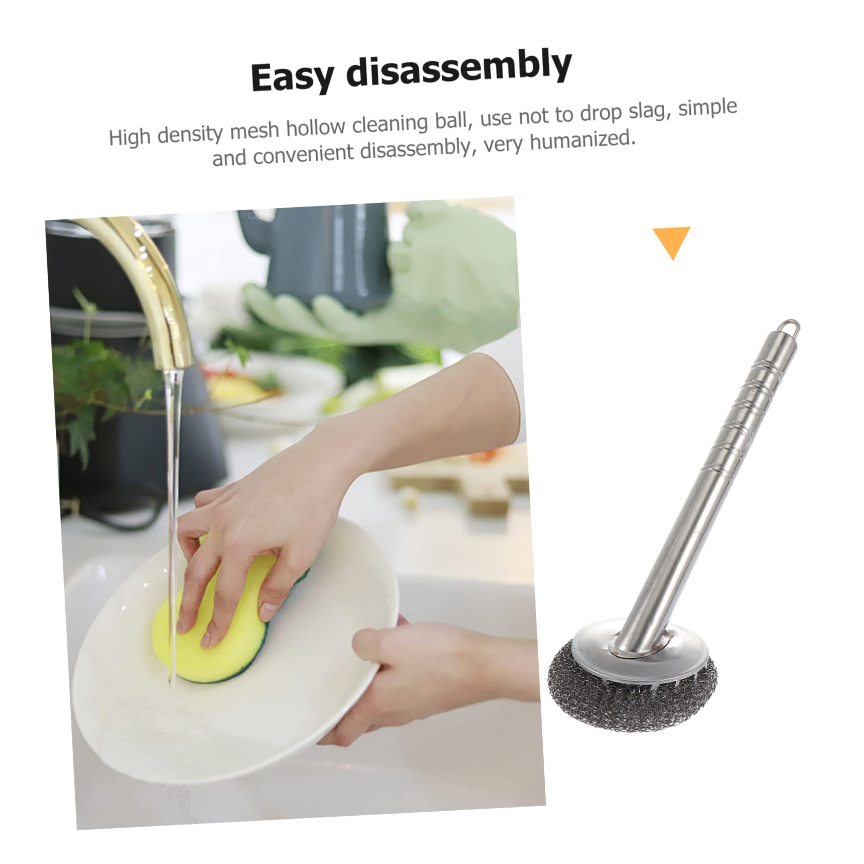 3 Piezas Cepillo de Bolas de Acero Limpieza de Bolas de Alambre Equipo Kitchen Cleaner Dish Brush Esponja Limpieza Limpiador de brochas Limpiador de Platos Cepillo de Cocina Silver Genérico