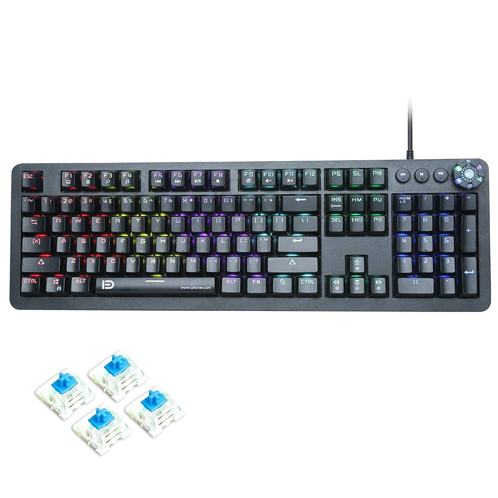 Amazon | メカニカルゲーミングキーボード 108キー付き RGB バック