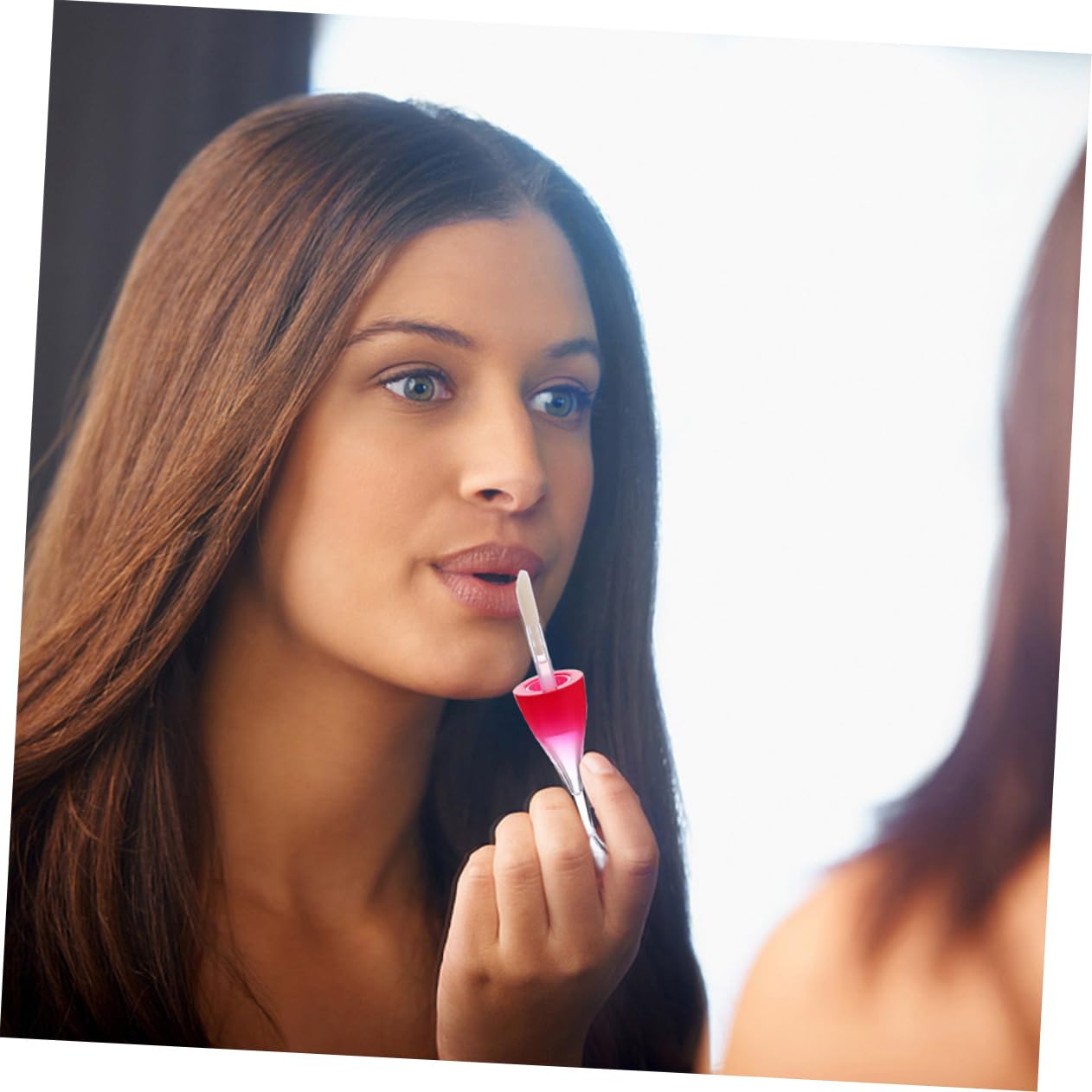 Mikinona Tubos Vacíos Para Brillo De Labios Forma De Copa De Vino Recargables Plástico Duradero Kit Para Diy Y Viaje Envases Transparentes Y Rojos Para Tintes Y 24 Piezas*3