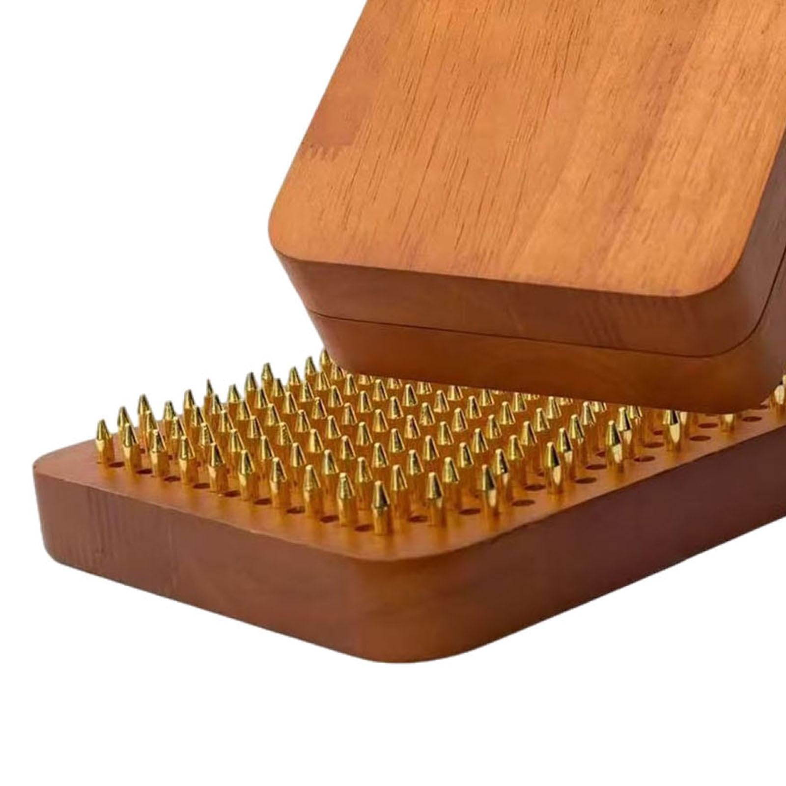 Planche de en Bois avec Clous, 2 pièces, pour acupression et méditation, 32 x 13 x 4 cm, Facile à Transporter, idéale pour la Maison, la