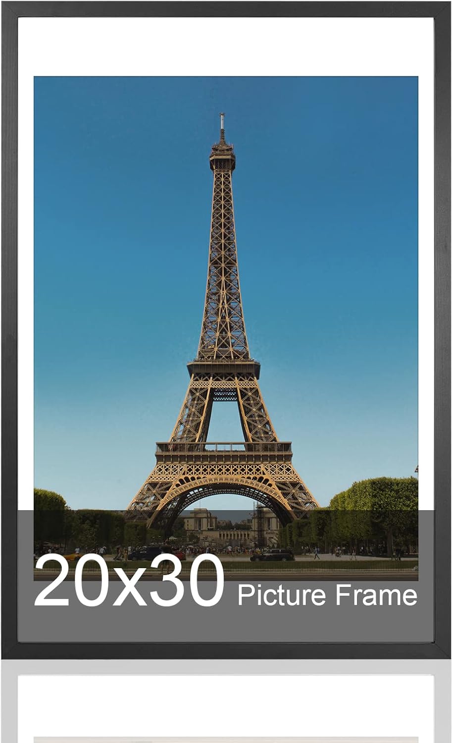 HOMESEVEN 20x30 Frame, 20x30 Picture Frame Matted to 18x24, Solid Wood