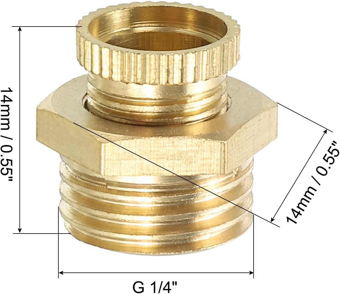 Air Compressor Tank Drain Valve 2 Pack G 1/4'' Brass Air Compressor Drain Valve Replacement Part