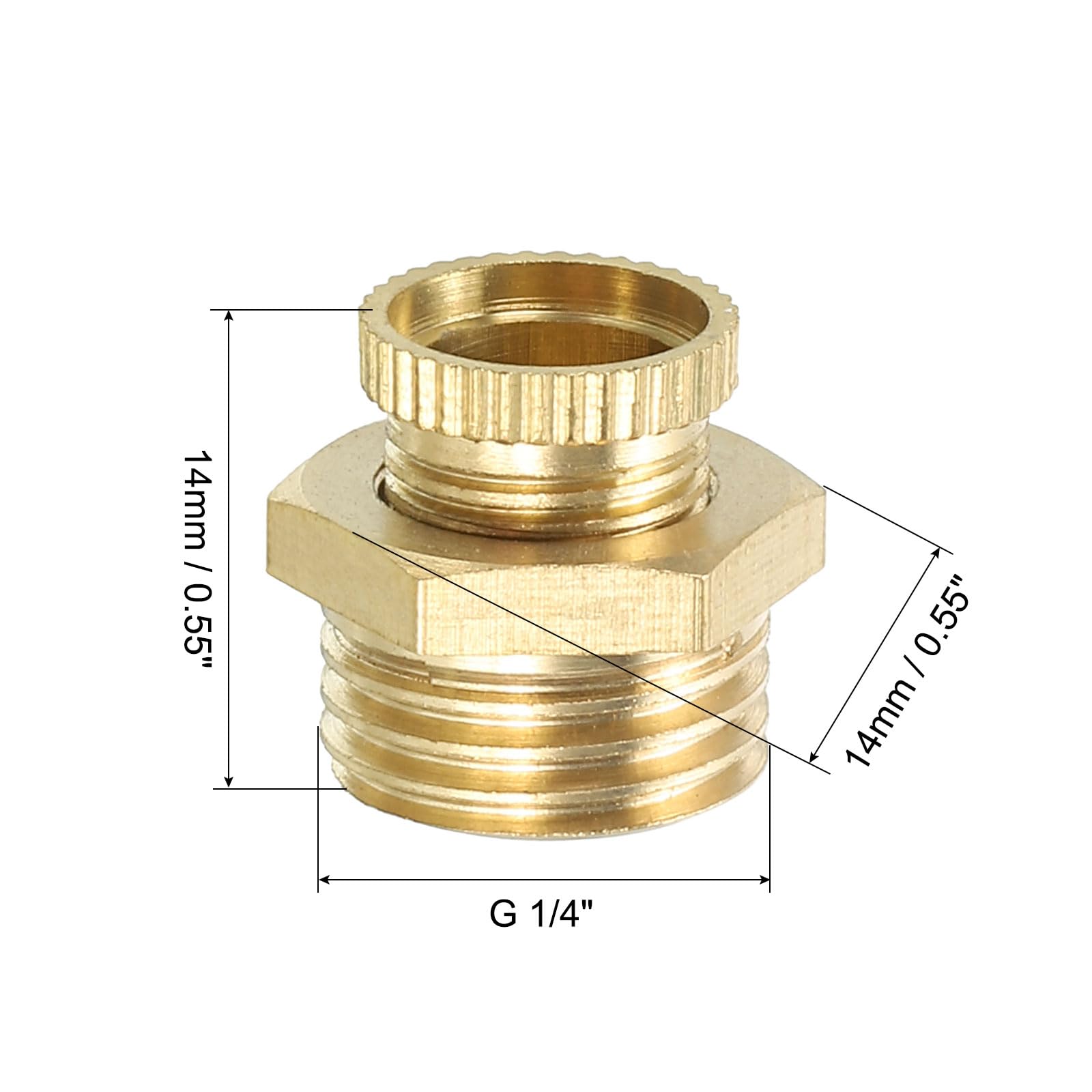 Valvola Compressore Aria 1/4 NPT - 2 Pezzi In Ottone Per Serbatoi E Pneumatici