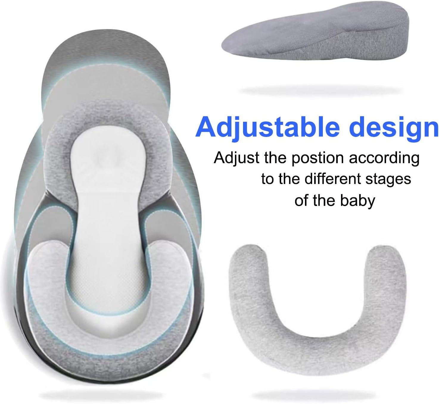 Feeding Pillow Anti Overflow Feeding Pillow for Reducing Spit-Up, Safety Nursing Pillow