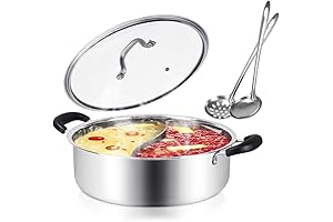 304 Food Grade Stainless Steel Shabu Shabu Hot pot with Divider