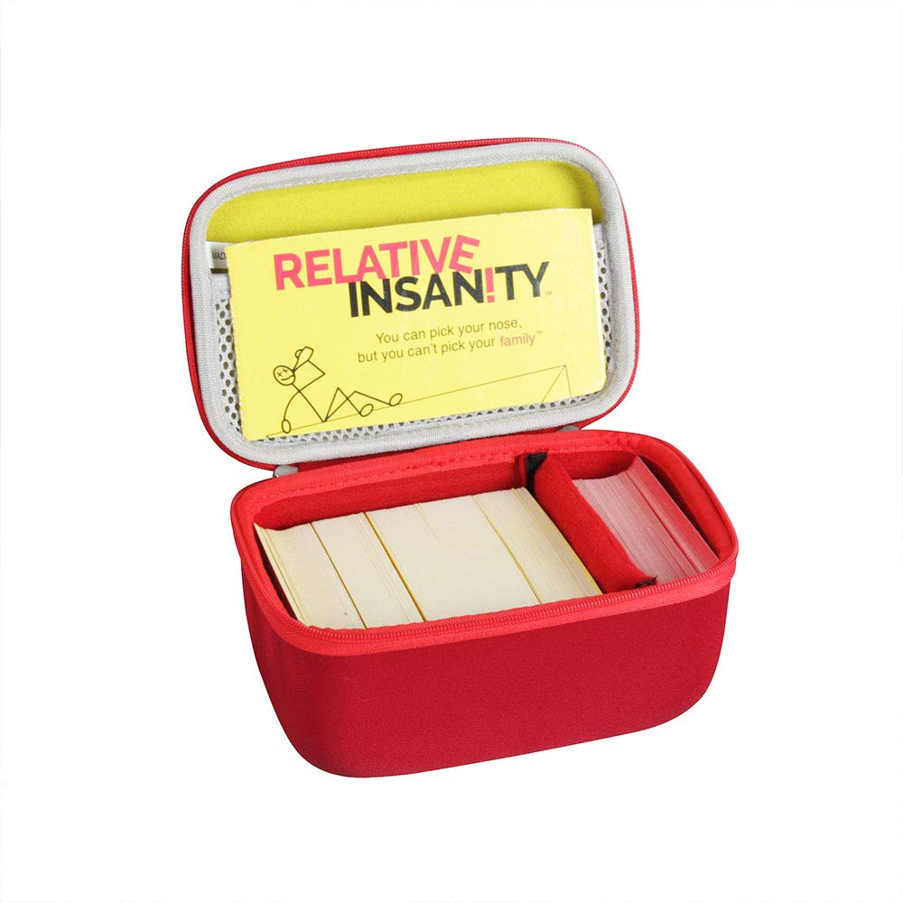 Hermitshell Hard Travel Case for Relative Insanity Basic and Expansion Party Game.Fits up to 660 Cards (Not Including Cards)