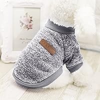Vista 5 de Suéter clásico de punto para perro Idepet, abrigo de vellón suave, suéter para perro cálido y grueso, para invierno, prenda para perros y gatos
