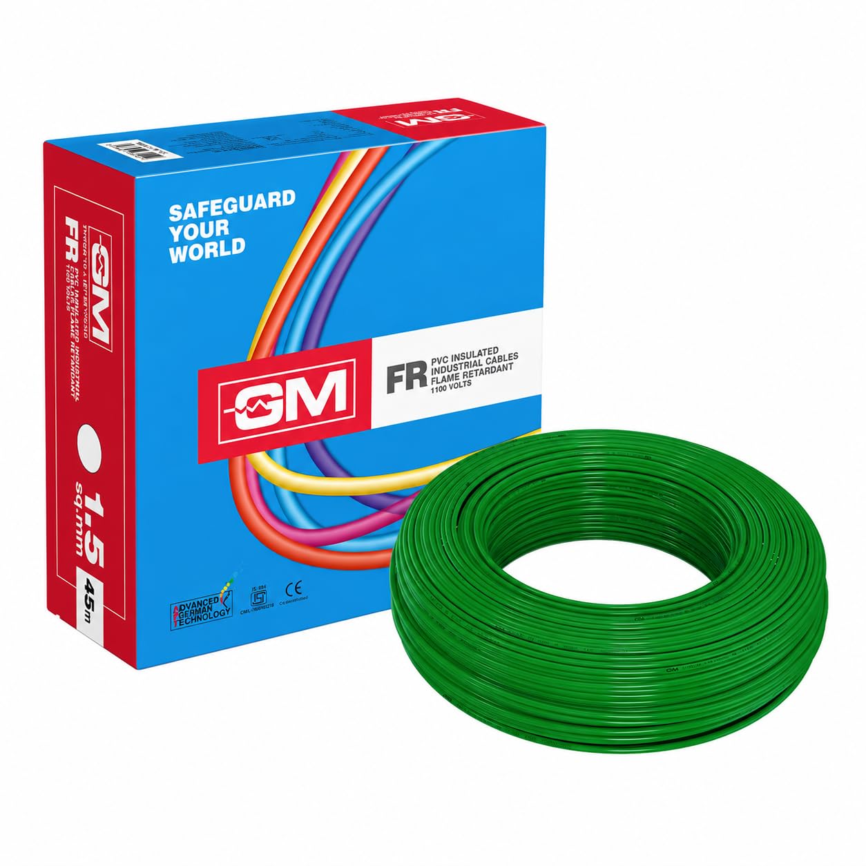 GM Flame Retardant Wire 1.5 Sq mm - 45 Meter Yellow PVC Insulated Copper Cable for House Wiring, Industrial & Automotive Use — Amazon image 27