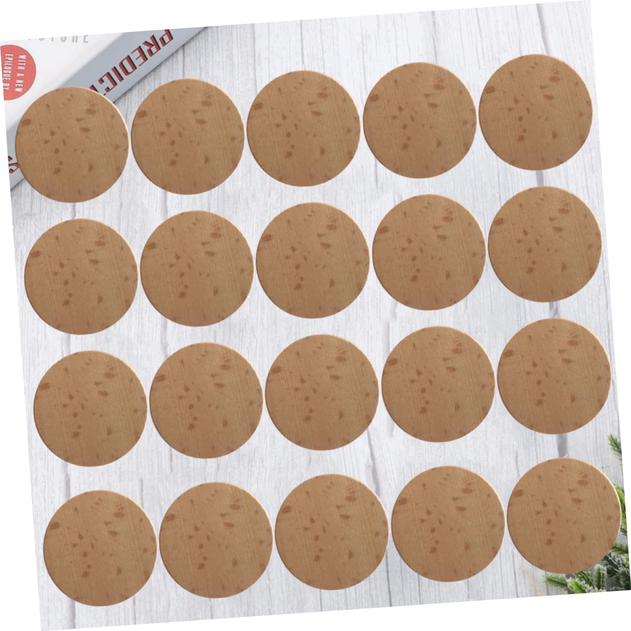 Hohopeti 120stücke Naturholzscheiben Ohne Loch Handgefertigte Runde Holzchips Unbemalte Holzscheiben Für Diy-bastelarbeiten Holzosamente Zum Bemalen