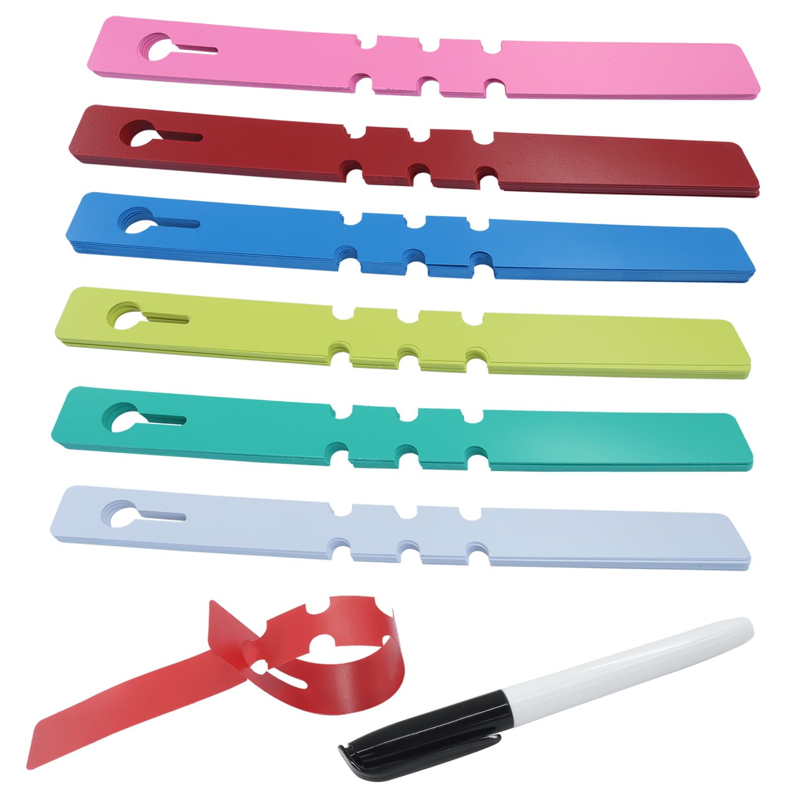 120 etichette colorate in plastica per piante, etichette per piante da appendere, cartelli identificativi per alberi (6 colori)