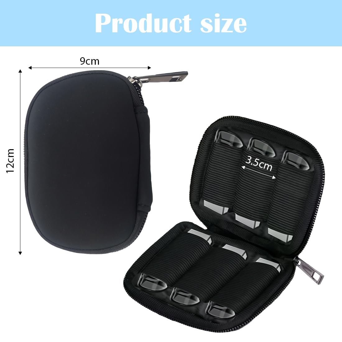 1 Pezzo Custodia per Chiavette USB, Borsa Organizer Unità Flash, Borsa Portaoggetti per Chiavetta USB con 6 Scomparti, Accessori Elettronici per Chiavette USB,Pen Drive,Jump Drive