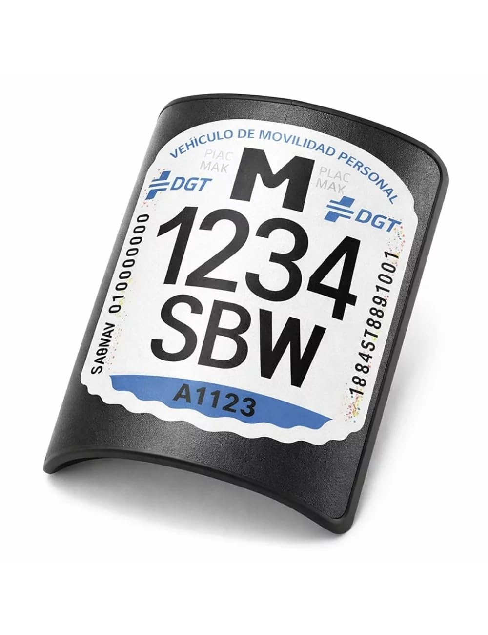 Matrícula Patinete Eléctrico VMP Homologada DGT 2026 – Etiqueta Adhesiva Identificativa Personalizada con Tus Datos – Obligatoria Vehículos Movilidad Personal – Evita Multas
