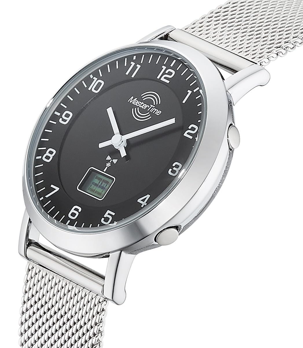 Master Time Funk Quarz Damen Uhr Analog-Digital mit Edelstahl Milanaise Armband MTLS-10738-22M